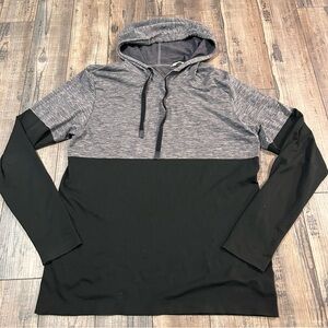 ALO Yoga Gray and Black Hoodie